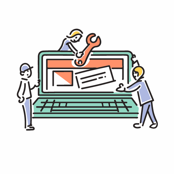 web構築のイラスト